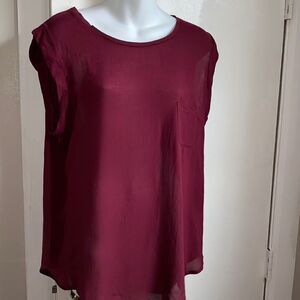 MNG Maroon Chema Shirt-S NWT